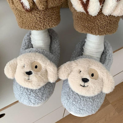 Men Home Slipper Flat Warm Plush Non Slip Fuzzy Cotton Shoes-BS01223-Veeddydropshipping
