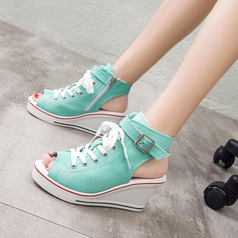 Wedges Sandals Zipper Comfortable Women&#39;s Sandals-BS00871-Veeddydropshipping