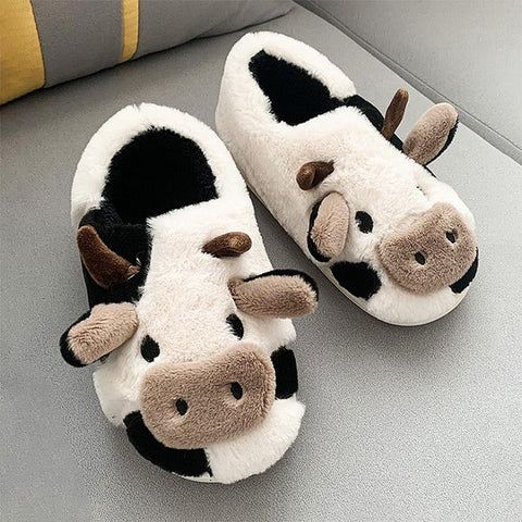Girls Kawaii Fluffy Winter Warm Slippers Woman Cartoon-BS01245-Veeddydropshipping