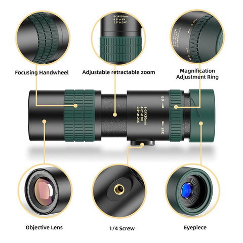 TOKOHANSUN 8-24x30 Zoom Telephoto Telescope lens-PA01268-Veeddydropshipping