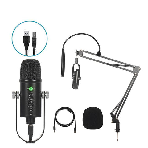 USB capacitive microphone set for home computer recording game -CE01080-Veeddydropshipping