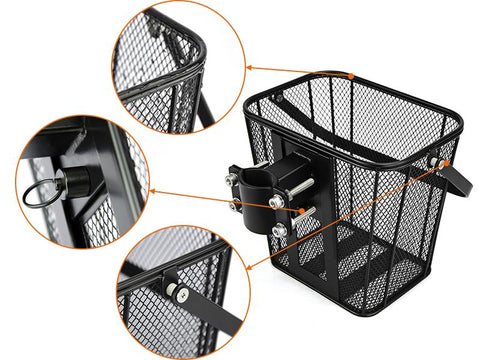Scooter Basket Quick Release 70lb Loading Capacity Heavy Duty Iron Mesh Basket-OS00951-Veeddydropshipping