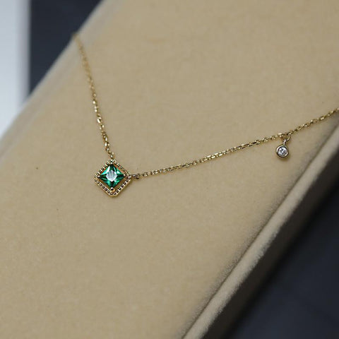 925 Sterling Silver  Zircon Clavicle Charm Pendant Necklace for Women-JW00068-Veeddydropshipping
