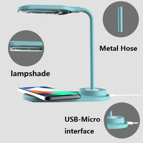 LED Desk Lamp with Wireless Charging Night Dimmable-Veeddydropshipping
