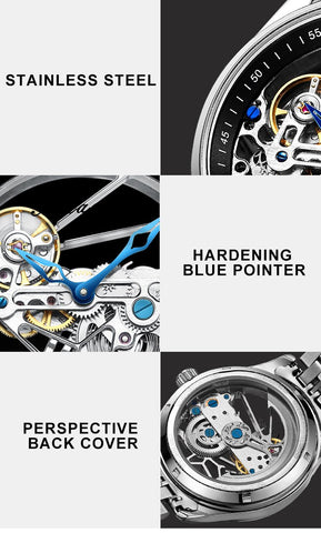 Skeleton Mechanical Watch Brand Luxury Steampunk-JW00625-Veeddydropshipping