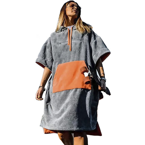 Adult Fast Absorbing Water Changing Robe Beach Towel Outdoor Sport Soft Wraming -OS00202-Veeddydropshipping