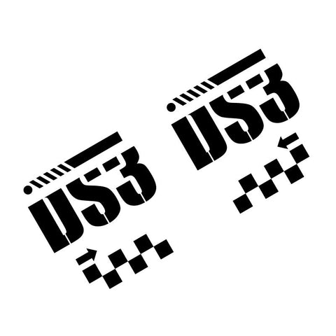 Emblem Racing Sport Lattice Graphics Vinyl Decals Auto-AM00932-Veeddydropshipping