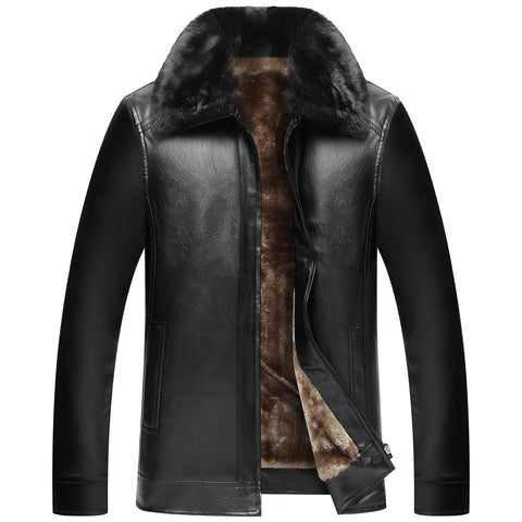 fur one middle-aged and elderly leather jacket men&#39;s new plus-MF01387-Veeddydropshipping