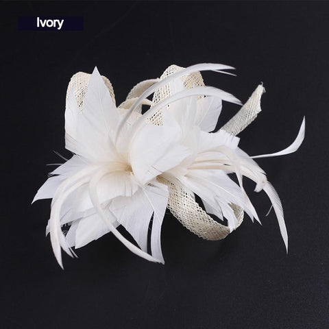 Hat Cocktail Brooch Wedding Headpiece Church Headwear  -JW00501-Veeddydropshipping