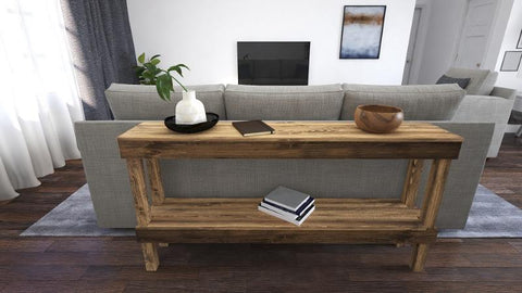 Woven Paths Large Rustic Wooden Sofa Table-HA01756-Veeddydropshipping