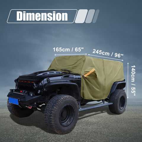Wrangler JK JL Hardtop 2 Door 2007-2021 Outdoor Windproof-AM00839-Veeddydropshipping