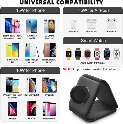 3in1 Wireless Charger Magnetic Foldable-Veeddydropshipping