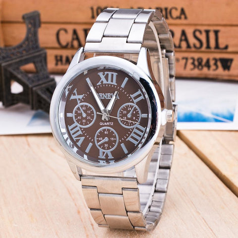 3 Eyes Silver Geneva Casual Quartz Watch Women Stainless SteeL-JW00929-Veeddydropshipping