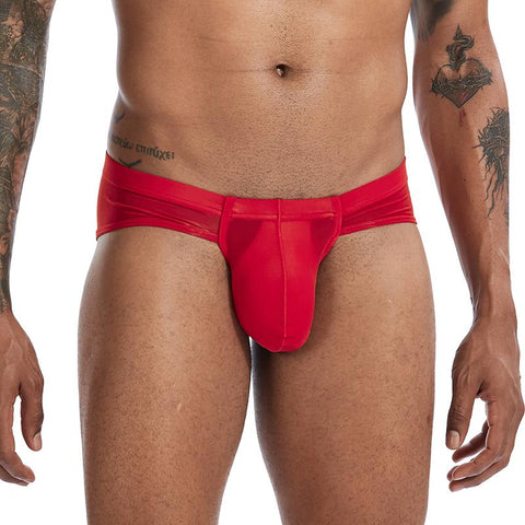 Underwear Sexy Ultra Thin Ice Silk Men&#39;s Briefs Penis Large Pouch Slips-MF01709-Veeddydropshipping