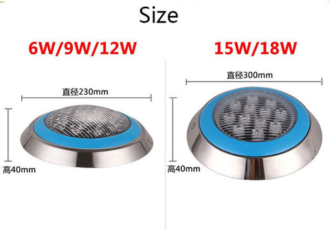 Stainless Steel IP68 Led Swimming Pool Lamps Blue Waterproof Lamps-TI00968-Veeddydropshipping