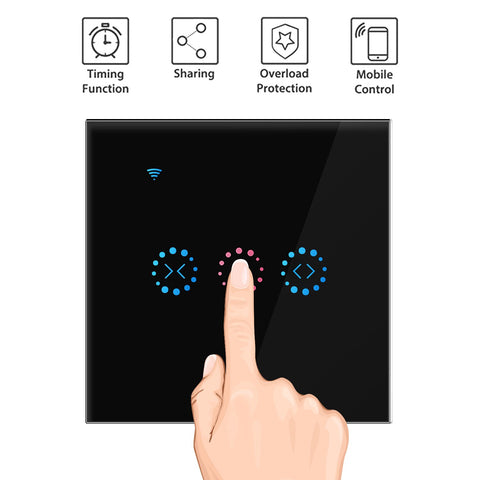 WiFi Electrical touch Blinds curtain switch APP Voice Control by Alexa-TI01078-Veeddydropshipping