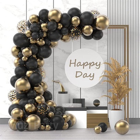 Balloon Garland Kit Gold Confetti Latex Ballon-HA01851-Veeddydropshipping