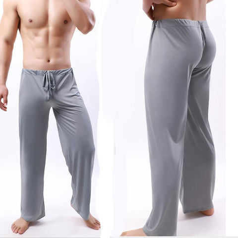 Silk Breathable Trousers Lounge Pants Loose Casual Pajamas Sleepwear-MF01576-Veeddydropshipping