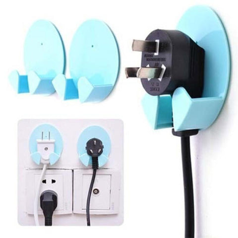2Pcs Universal AdheSive Power Plug Holder Wire Cable Organizer Sticky Hook Home Hotel-PA00926-Veeddydropshipping