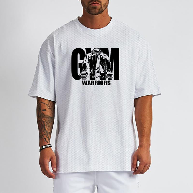 Men's Plus Size Loose Half Sleeve T-shirt Hip Hop Street Fit Fit T-shirt-Veeddydropshipping