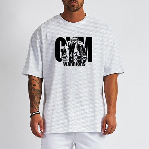 Men's Plus Size Loose Half Sleeve T-shirt Hip Hop Street Fit Fit T-shirt-Veeddydropshipping