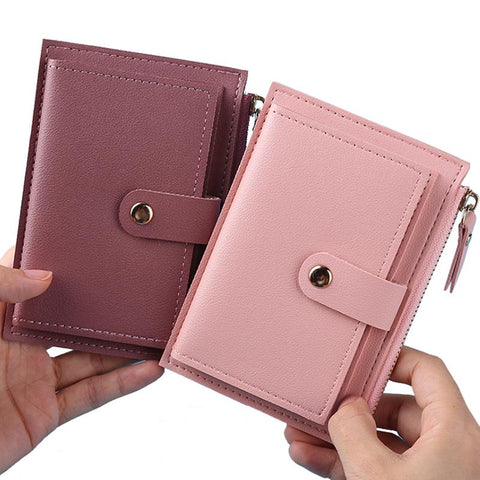 Purse Mini Hasp Solid Multi-Cards Holder Coin Short Wallets-BS00653-Veeddydropshipping