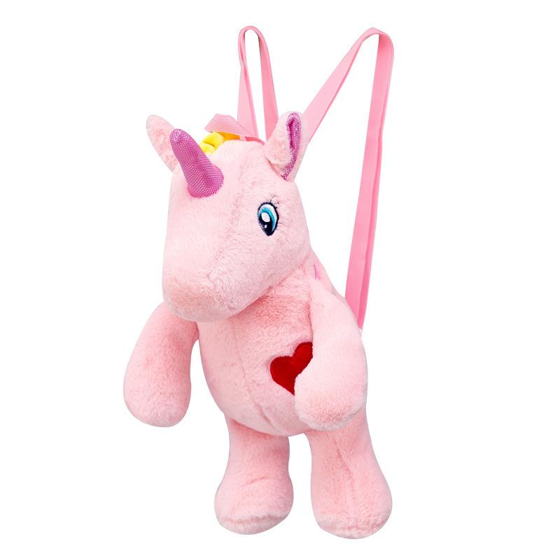 40cm Fluffy Unicorn Plush Backpack Kawaii Kindergarten- TB00069-Veeddydropshipping