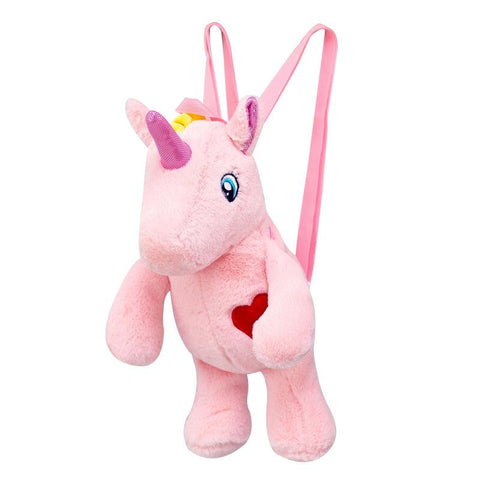 40cm Fluffy Unicorn Plush Backpack Kawaii Kindergarten- TB00069-Veeddydropshipping