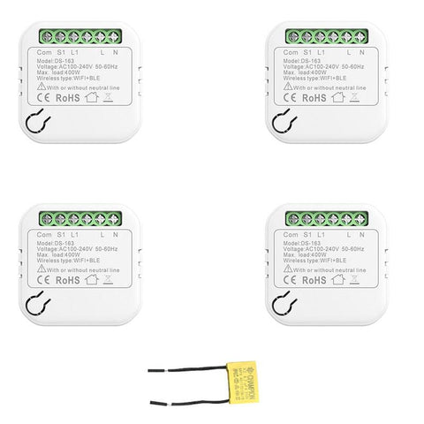 WIFI Light Mini Switch Moudle No Neutral Wire Relay Supports 2 Way-TI01132-Veeddydropshipping