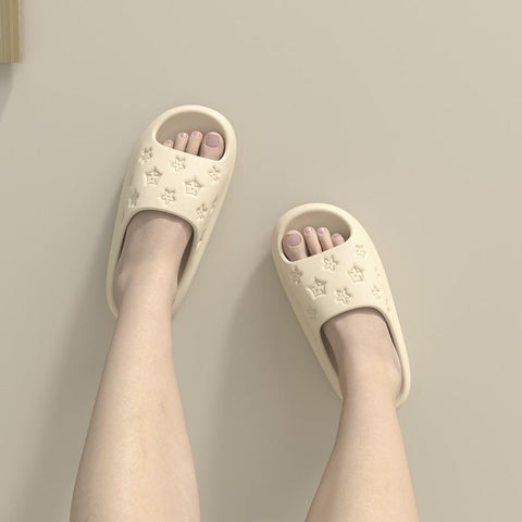 Couple Shoes Star Hollow Out Cute Indoor Sandals-BS01195-Veeddydropshipping