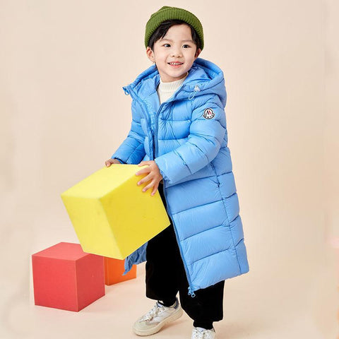 Kids Warm Down Jacket Children Velvet Hooded Outerwear-Veeddydropshipping