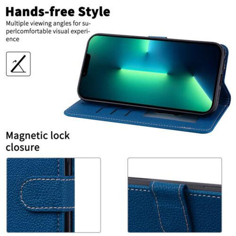 For iPhone 13 12 11 Pro Max SE XS XR 7 8 + Luxury Leather Wallet Flip Cover Case-PA00115-Veeddydropshipping