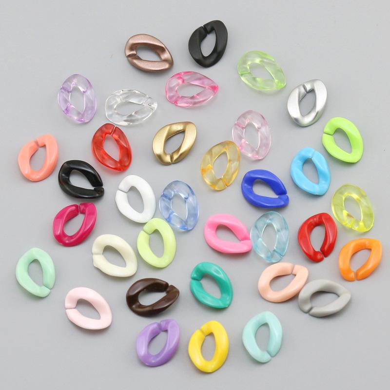 color Acrylic Twisted Chains Parts Beads Diy Jewelry Findings -JW01649-Veeddydropshipping