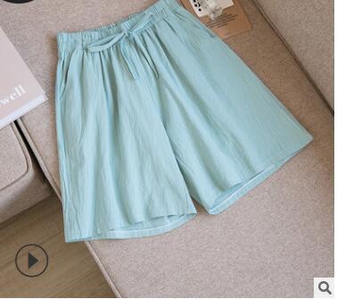 Women Shorts Casual Drawstring Elastic Waist-WF00525-Veeddydropshipping