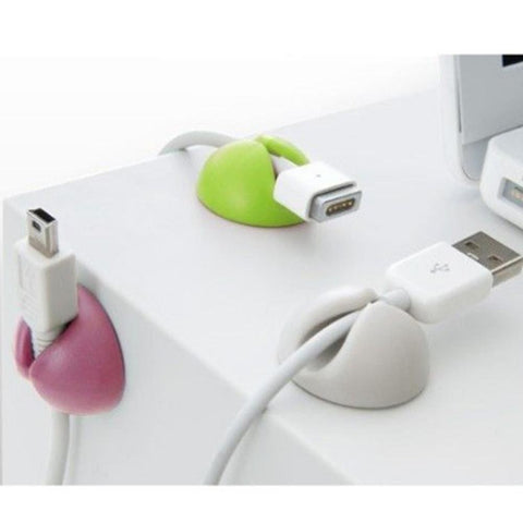 Universal Desktop Cable Fixing Clip Wire Fixer Rubber Usb Cable Organizer Random-PA00946-Veeddydropshipping