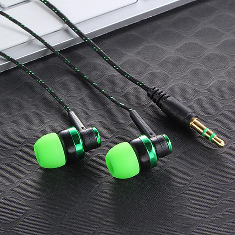 Wired Earphone Stereo Weave Cable Earphone Headset-Veeddydropshipping