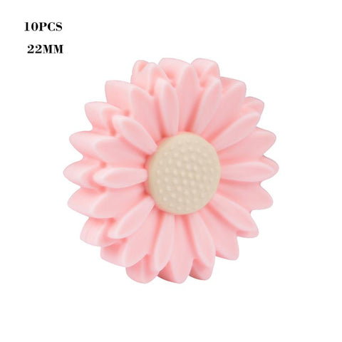 Sunflower Mini Silicone Beads DIY Pacifier Chain Baby  -JW01535-Veeddydropshipping