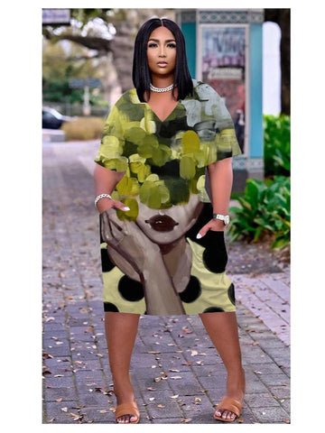 Fashion Native Midi Dresses Women 3D Party Dress-Veeddydropshipping