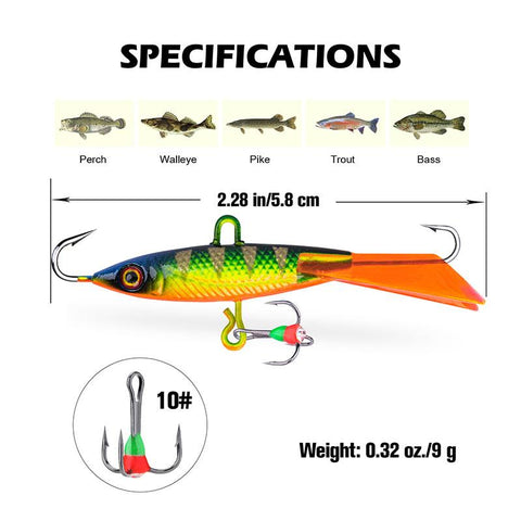 New 1pc Lure Balancers Winter Ice Fishing Lure 5.8cm 9g Ice Jig High Quality Artificial -OS00471-Veeddydropshipping