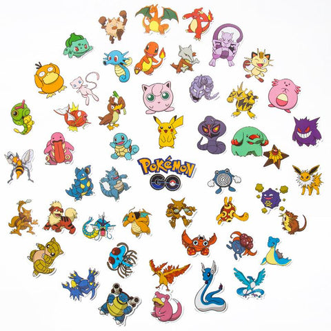 50/100Pcs Pokemon Stickers Kawaii Pikachu Skateboard Bicycle-TB01626-Veeddydropshipping