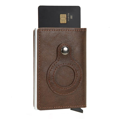 Men Bank Credit Cardholder Minimalist Wallet Metal Air Tag-BS00575-Veeddydropshipping