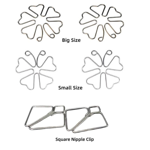 1 Pair Flirting Metal Nipple Clamps Masturbation Clip Bdsm Friction Teasing Massage -BH01270-Veeddydropshipping