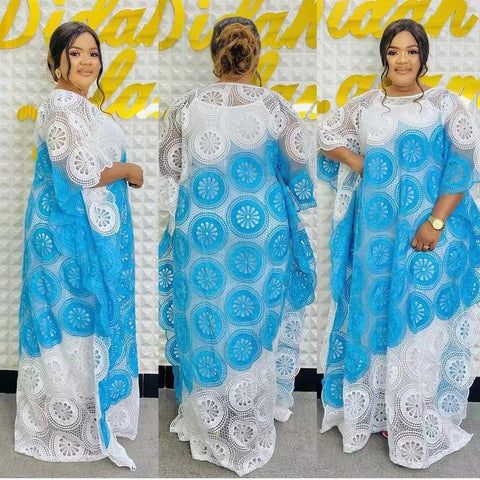 African Women Dashiki Long Evening Maxi Dresses-WF01666-Veeddydropshipping