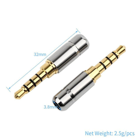 3.5 Jack Stereo 4 Poles Hifi Headphone Plug For 3.8mm Headphones Upgrade Cable -CE00194-Veeddydropshipping