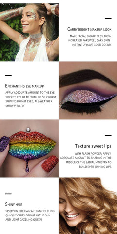 Ray Holographic Sequins Glitter Eye Shadow-BH00625-Veeddydropshipping