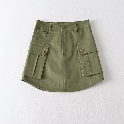 Spring Summer Women Sexy Polyester Brand Skirt-WF00490-Veeddydropshipping