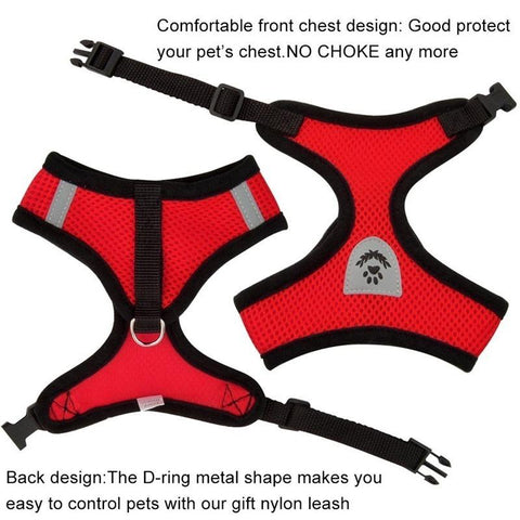 Cat Dog Harness with Lead Leash Adjustable Vest-HA01368-Veeddydropshipping