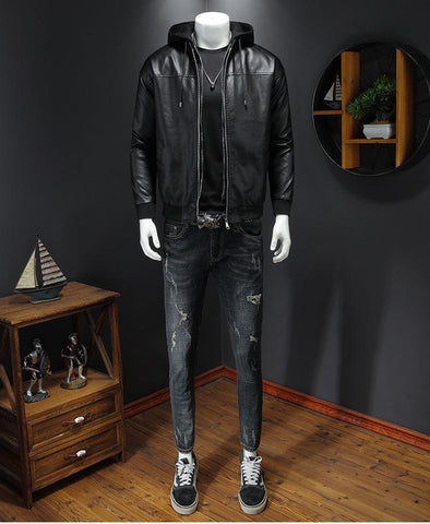 Casual Hooded Jacket Fashion Trend Motorcycle Clothing-MF01360-Veeddydropshipping