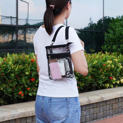 Clear Bag Shoulder Concert Bag Transparent Crossbody Bag Plastic-BS00405-Veeddydropshipping