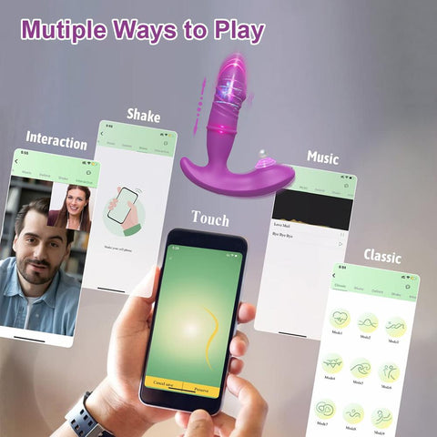 Bluetooth APP Thrusting Vibrator For Women Dildo Telescopic Pats G Spot Clitoris -BH01175-Veeddydropshipping